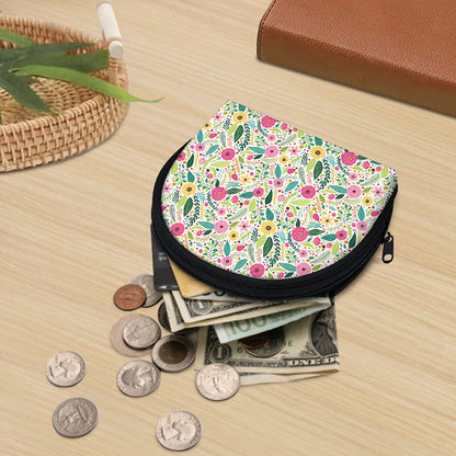 Girly Spring Flower Pattern Print Coin Purse
