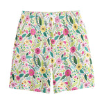 Girly Spring Flower Pattern Print Cotton Shorts