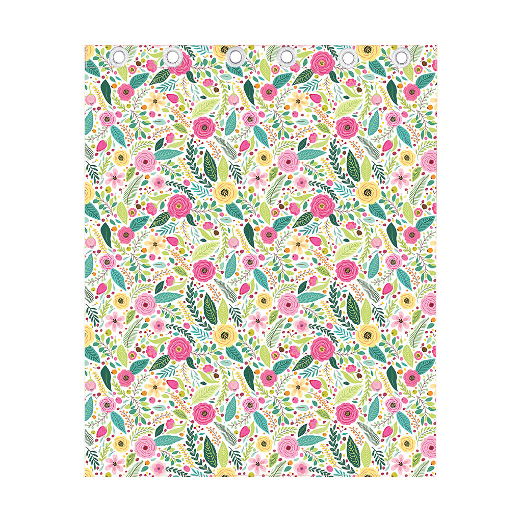 Girly Spring Flower Pattern Print Curtain