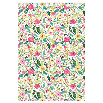 Girly Spring Flower Pattern Print Curtain