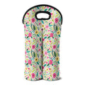 Girly Spring Flower Pattern Print Double Neoprene Wine Tote