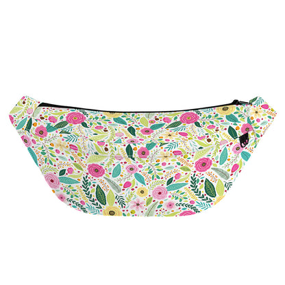 Girly Spring Flower Pattern Print Fanny Pack
