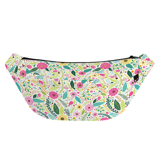 Girly Spring Flower Pattern Print Fanny Pack