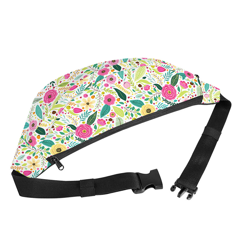 Girly Spring Flower Pattern Print Fanny Pack