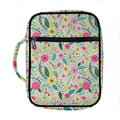 Girly Spring Flower Pattern Print Front Pocket Bible Bag
