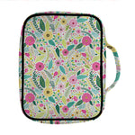 Girly Spring Flower Pattern Print Front Pocket Bible Bag