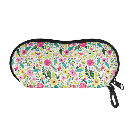 Girly Spring Flower Pattern Print Glasses Case
