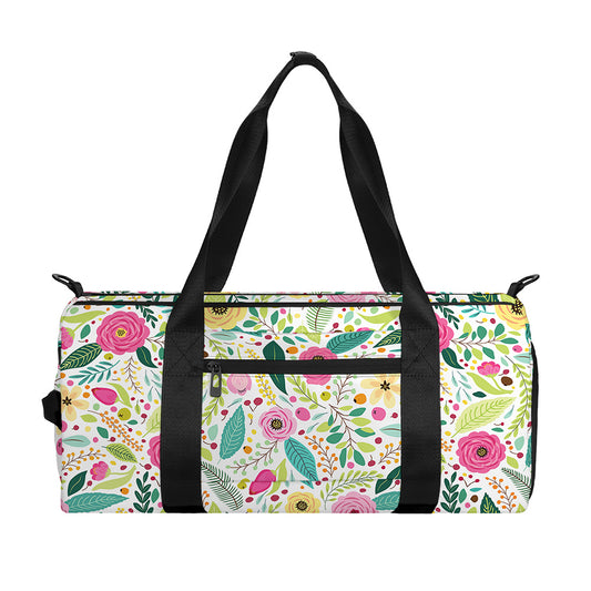 Girly Spring Flower Pattern Print Gym Bag