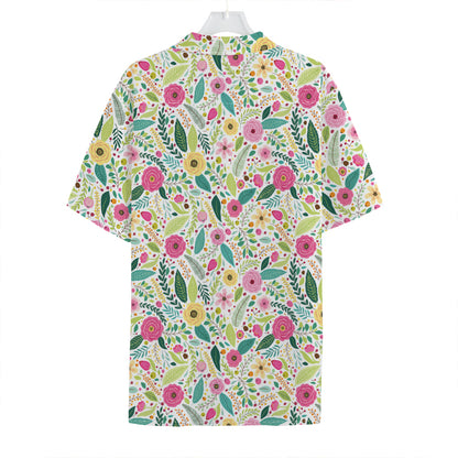 Girly Spring Flower Pattern Print Hawaiian Shirt