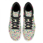 Girly Spring Flower Pattern Print High Top Leather Sneakers