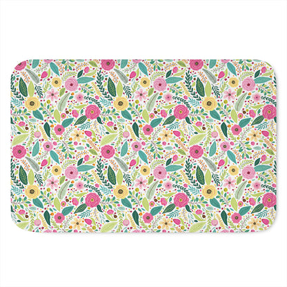 Girly Spring Flower Pattern Print Indoor Door Mat