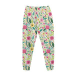Girly Spring Flower Pattern Print Jogger Pants