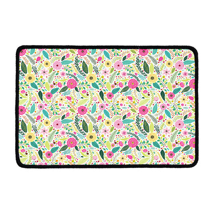 Girly Spring Flower Pattern Print Kitchen Mat