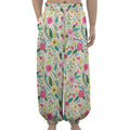 Girly Spring Flower Pattern Print Lantern Pants