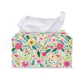 Girly Spring Flower Pattern Print Leather Tissue Box Cover
