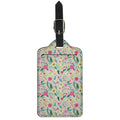 Girly Spring Flower Pattern Print Luggage Tag
