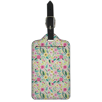 Girly Spring Flower Pattern Print Luggage Tag