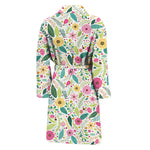 Girly Spring Flower Pattern Print Men's Bathrobe