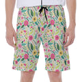 Girly Spring Flower Pattern Print Men's Beach Shorts