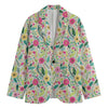 Girly Spring Flower Pattern Print Men's Cotton Blazer