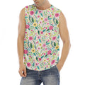 Girly Spring Flower Pattern Print Men's Fitness Tank Top