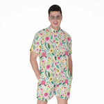 Girly Spring Flower Pattern Print Men's Rompers