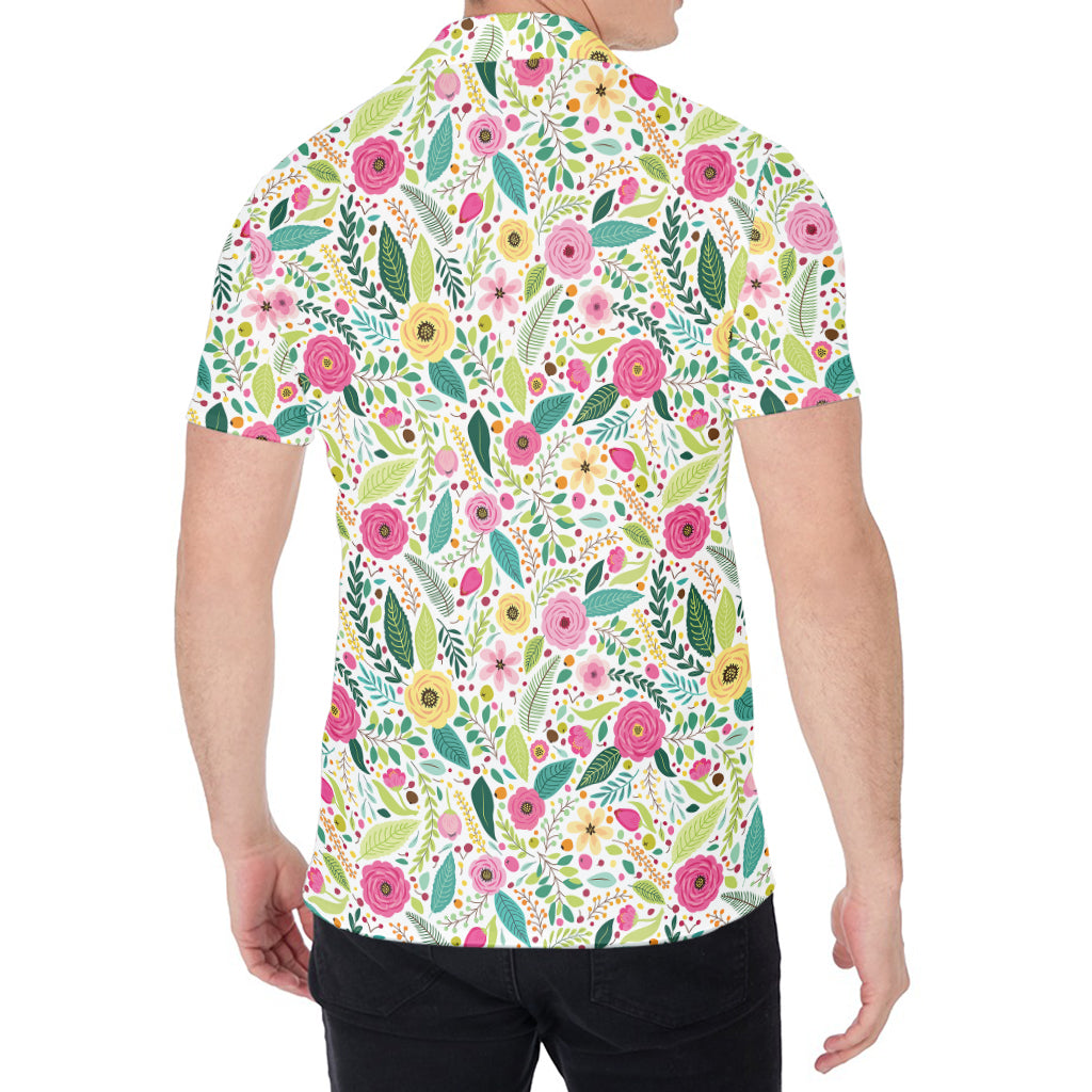 Girly Spring Flower Pattern Print Men's Shirt
