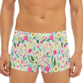 Girly Spring Flower Pattern Print Men's Short Boxer Briefs