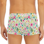 Girly Spring Flower Pattern Print Men's Short Boxer Briefs