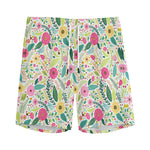 Girly Spring Flower Pattern Print Men's Sports Shorts
