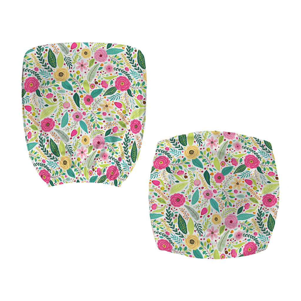 Girly Spring Flower Pattern Print Office Chair Cover