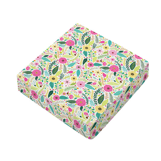 Girly Spring Flower Pattern Print Outdoor Seat Cushion Cover