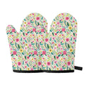 Girly Spring Flower Pattern Print Oven Mitts