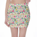 Girly Spring Flower Pattern Print Pencil Mini Skirt