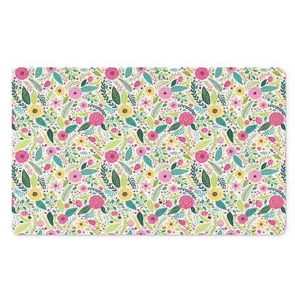 Girly Spring Flower Pattern Print Polyester Doormat