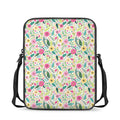Girly Spring Flower Pattern Print Rectangular Crossbody Bag