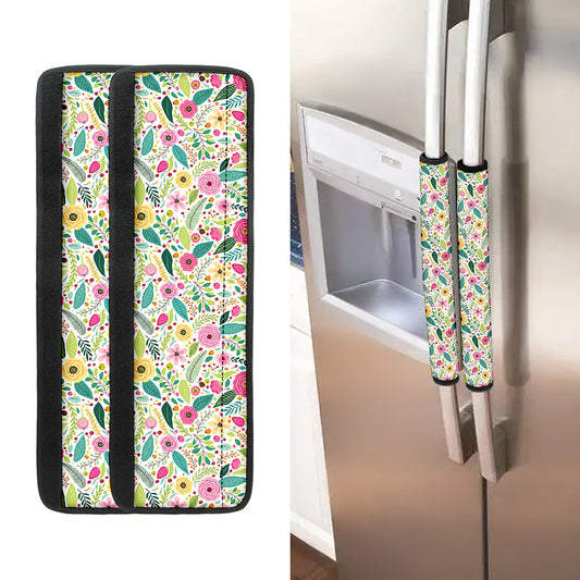 Girly Spring Flower Pattern Print Refrigerator Handle Covers