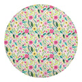 Girly Spring Flower Pattern Print Round Blanket