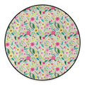 Girly Spring Flower Pattern Print Round Floor Mat