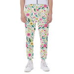 Girly Spring Flower Pattern Print Scuba Joggers