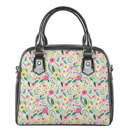 Girly Spring Flower Pattern Print Shoulder Handbag
