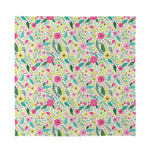 Girly Spring Flower Pattern Print Silk Bandana
