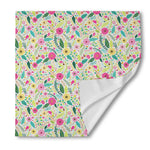Girly Spring Flower Pattern Print Silk Bandana