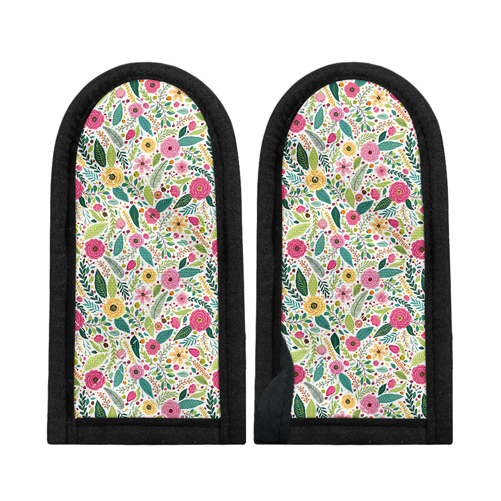 Girly Spring Flower Pattern Print Skillet Handle Cover