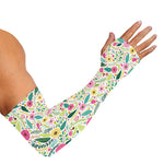 Girly Spring Flower Pattern Print Sun Protection Arm Sleeves