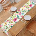 Girly Spring Flower Pattern Print Table Runner