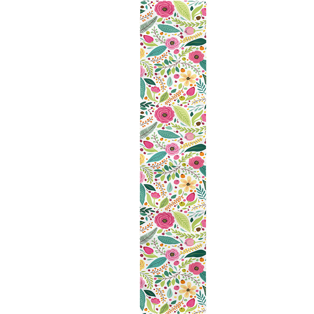 Girly Spring Flower Pattern Print Table Runner