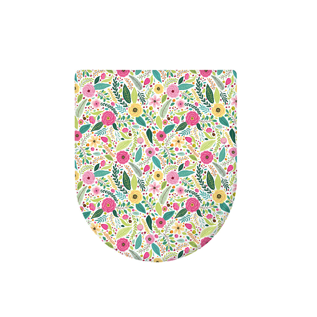 Girly Spring Flower Pattern Print Toilet Lid Cover