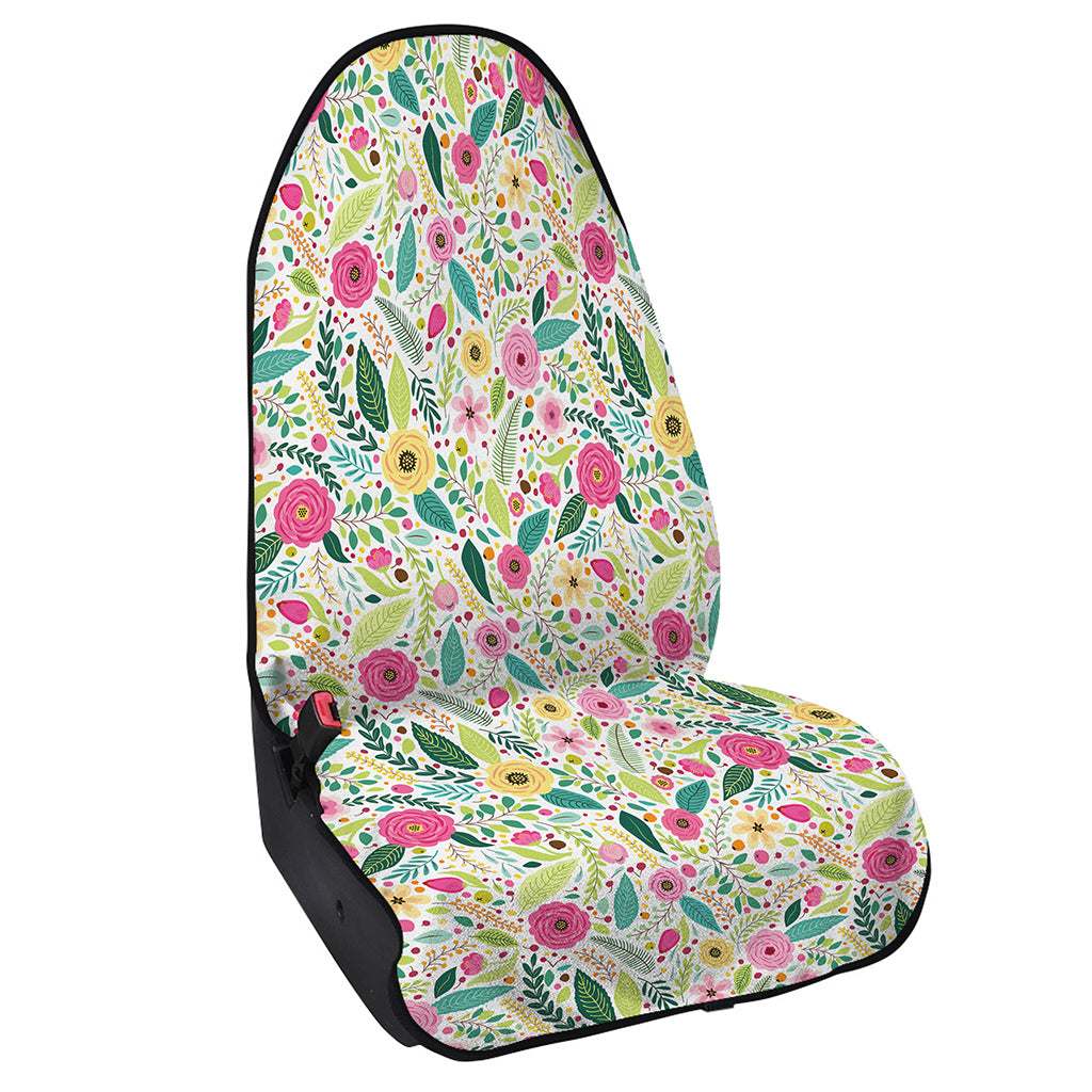Girly Spring Flower Pattern Print Waterproof Car Seat Cover