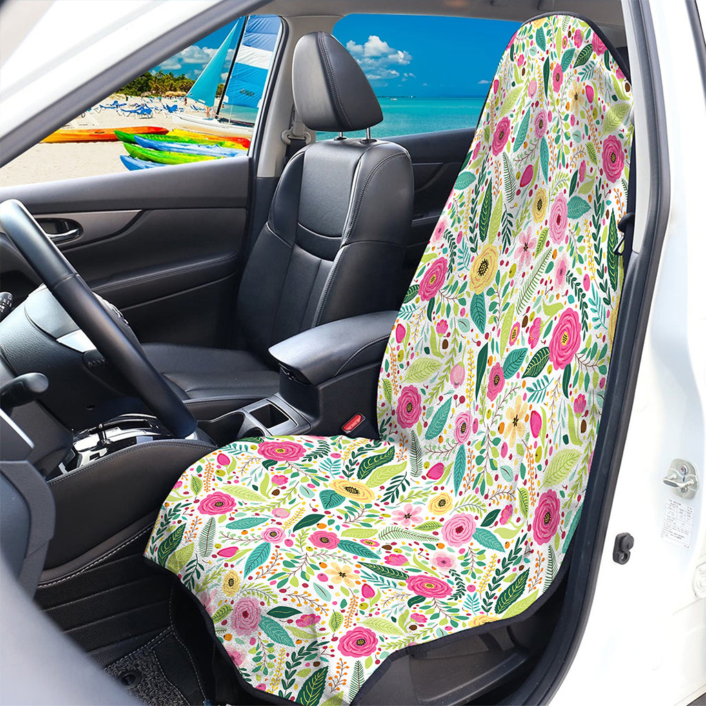 Girly Spring Flower Pattern Print Waterproof Car Seat Cover